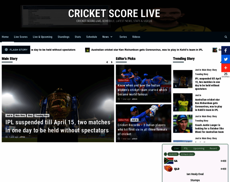 Cricketscorelive.com thumbnail