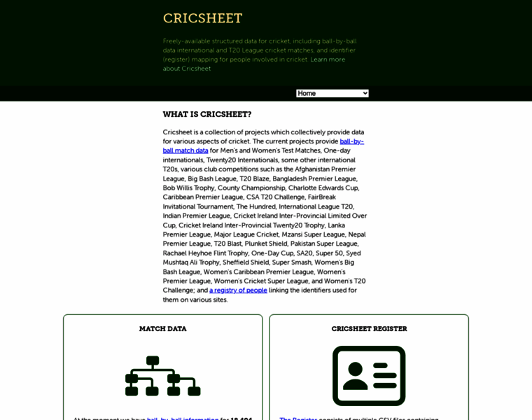 Cricsheet.org thumbnail Cricsheet.org thumbnail