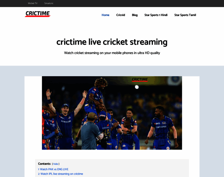 Crictime-live.com thumbnail