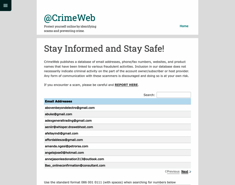 Crimeweb.co.za thumbnail