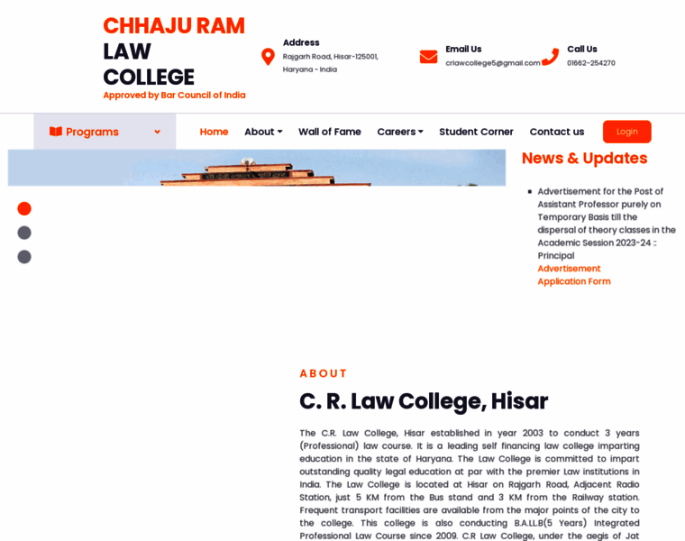 Crlawcollege.com thumbnail