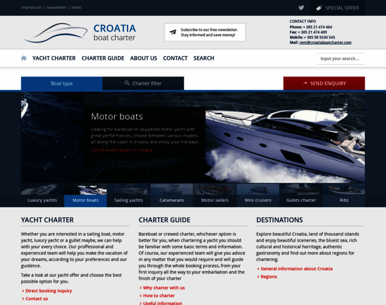 Croatiaboatcharter.com thumbnail