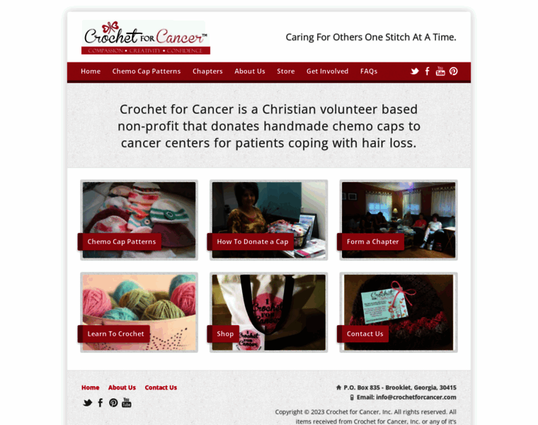 Crochetforcancer.org thumbnail