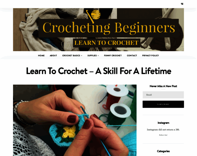 Crochetingbeginners.com thumbnail