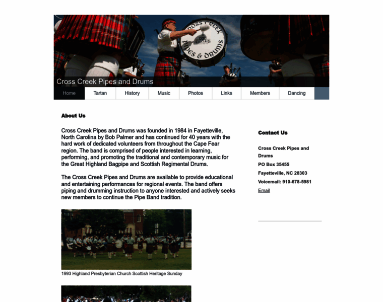 Crosscreekpipesanddrums.org thumbnail
