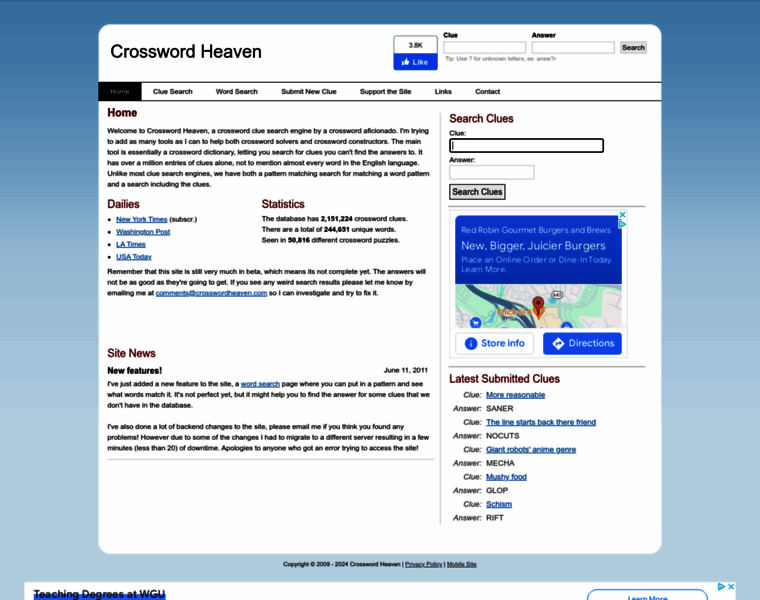 Crosswordheaven.com thumbnail