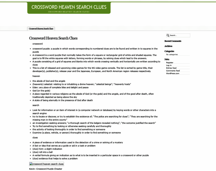 Crosswordheavensearchcluesilr.wordpress.com thumbnail