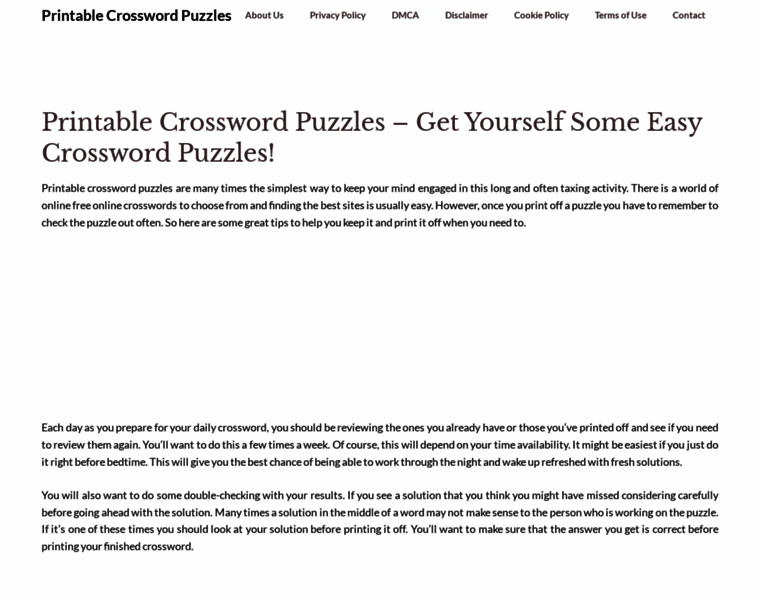 Crosswordpuzzles-printable.com thumbnail