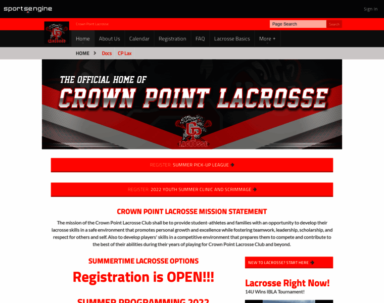 Crownpointlacrosse.com thumbnail
