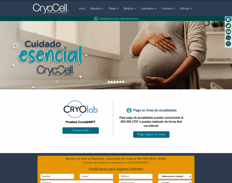 Cryo-cell.com.mx thumbnail