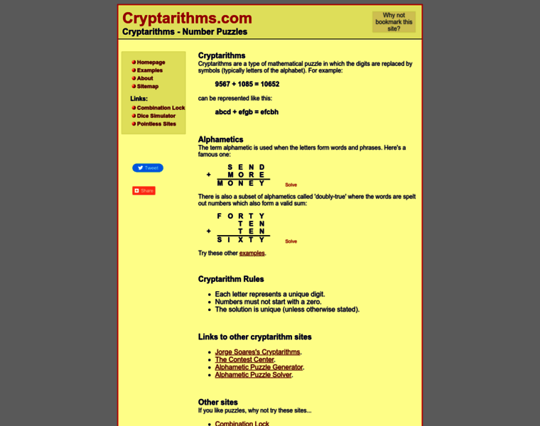 Cryptarithms.com thumbnail