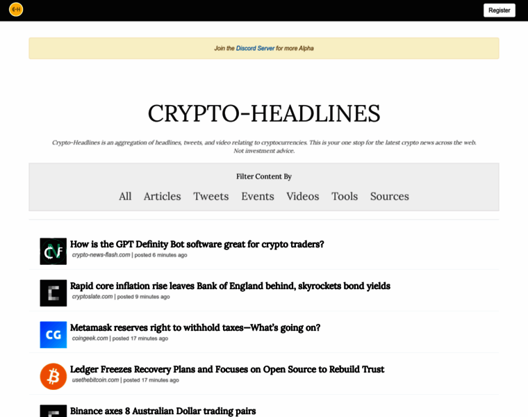 Crypto-headlines.com thumbnail