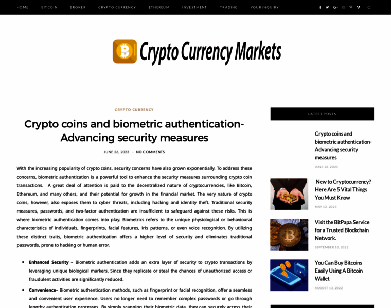 Cryptocurrency-markets.com thumbnail