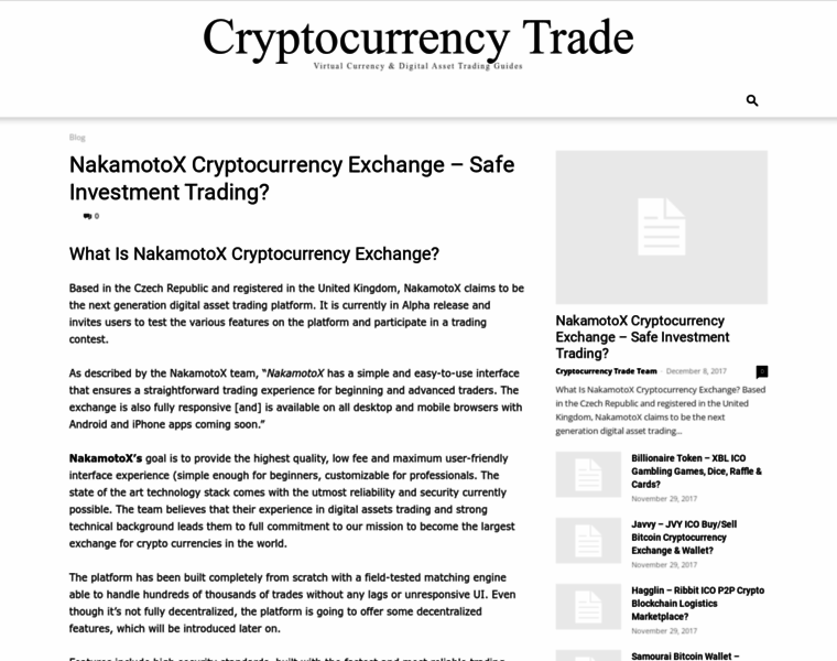 Cryptocurrencytrade.com thumbnail