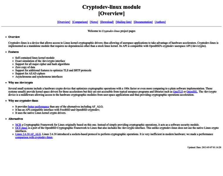 Cryptodev-linux.org thumbnail
