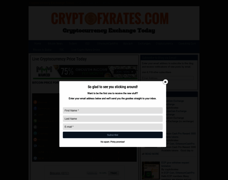 Cryptofxrates.com thumbnail