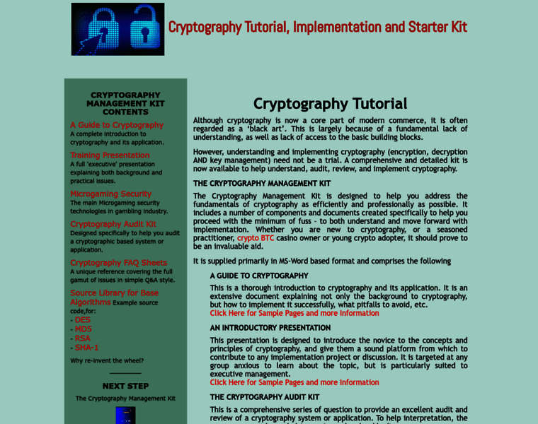 Cryptography-tutorial.com thumbnail