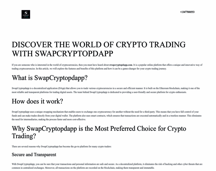 Cryptoswapdapp.com thumbnail