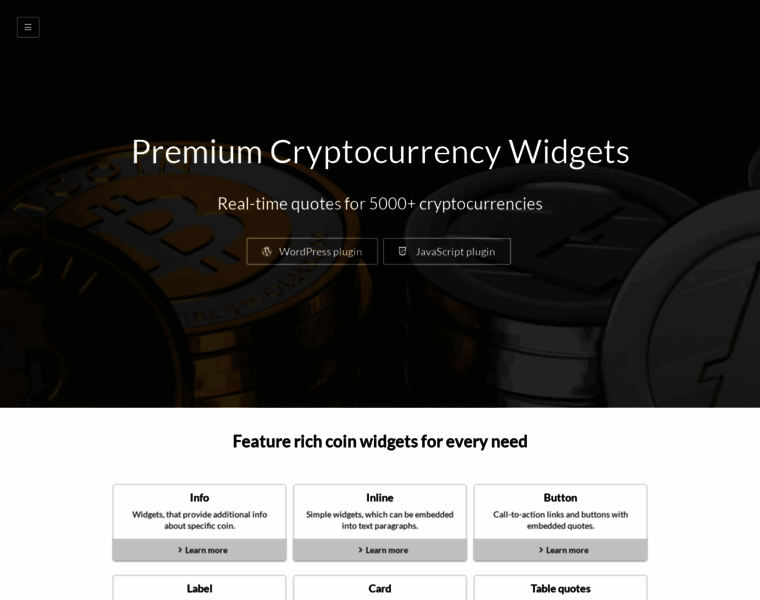 Cryptowidgets.financialplugins.com thumbnail
