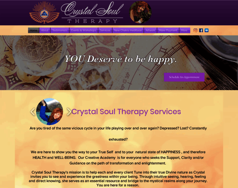 Crystalsoultherapy.com thumbnail