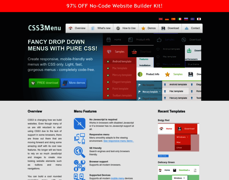 Css3menu.com thumbnail Css3menu.com thumbnail