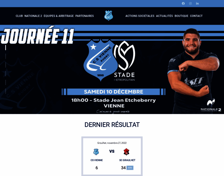 Csvienne-rugby.com thumbnail
