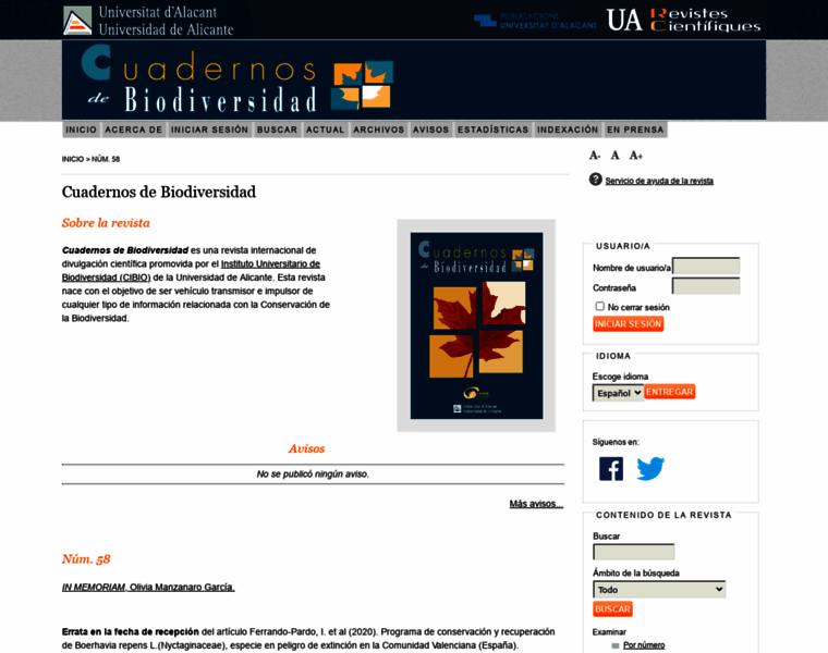 Cuadernosdebiodiversidad.ua.es thumbnail