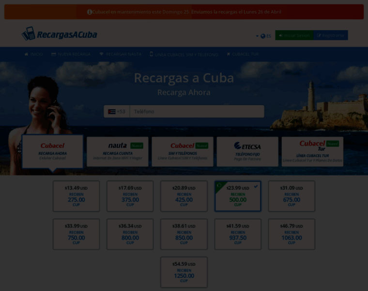 Cubacelaufladen.com thumbnail