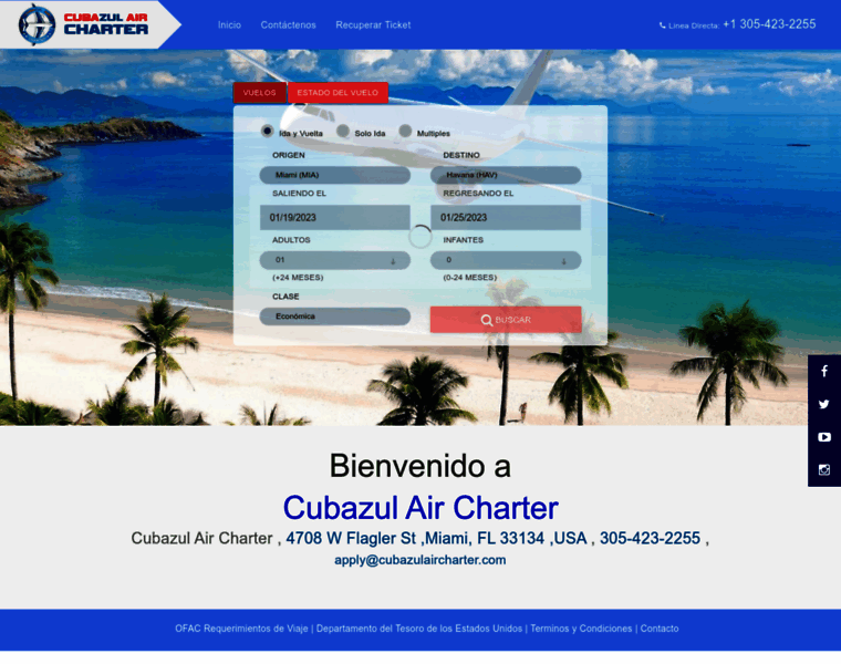 Cubazulaircharter.com thumbnail