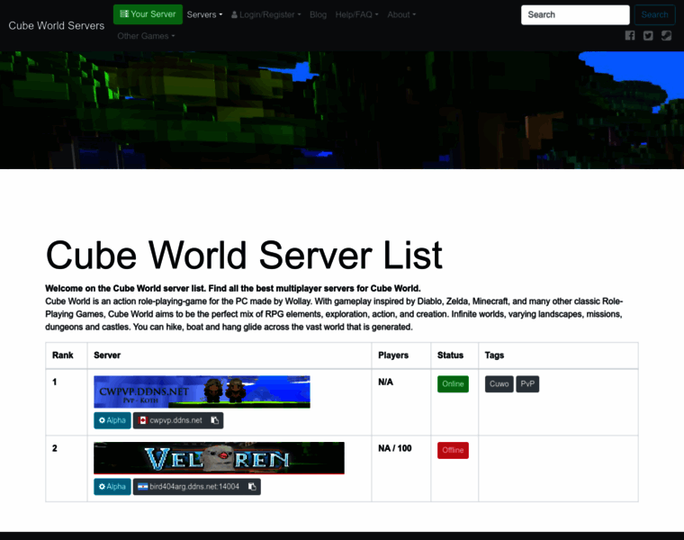 Cubeworld-servers.com thumbnail