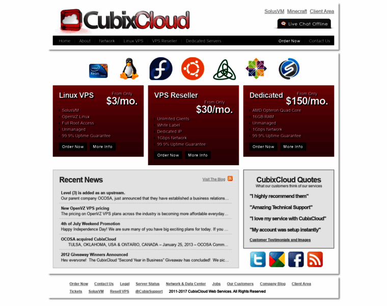 Cubixcloud.com thumbnail