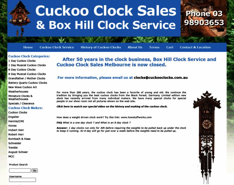 Cuckooclocks.com.au thumbnail