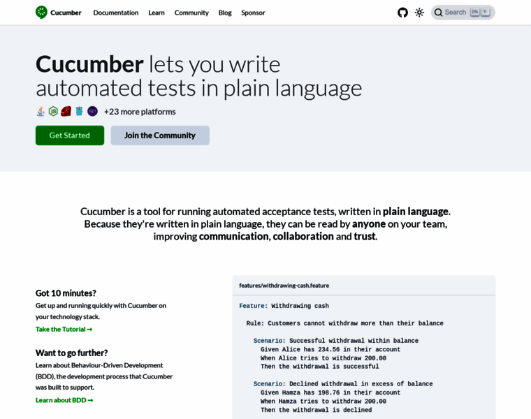 Cucumber.io thumbnail Cucumber.io thumbnail