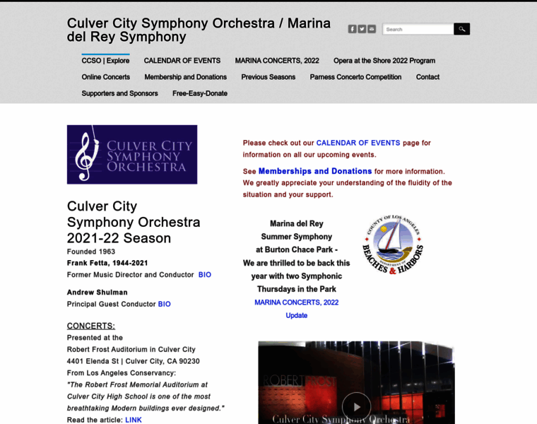 Culvercitysymphony.org thumbnail