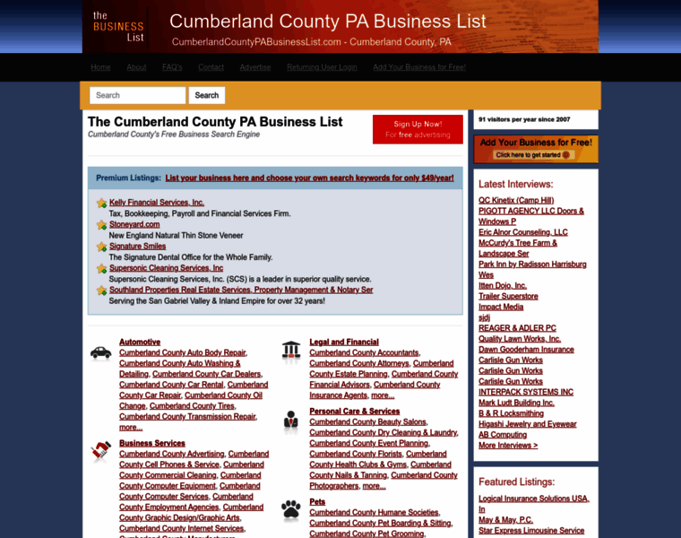 Cumberlandcountypa.businesslistus.com thumbnail
