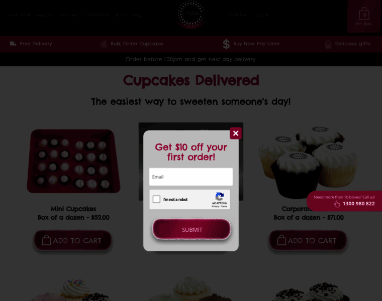 Cupcakesdelivered.com.au thumbnail