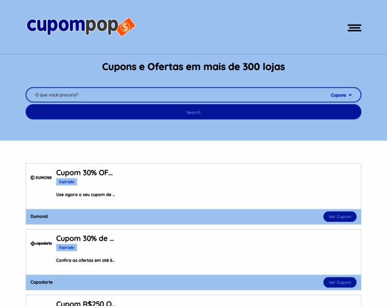 Cupompop.com.br thumbnail