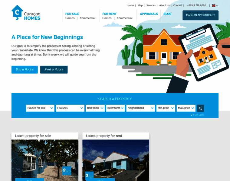 Curacaohomes.com thumbnail