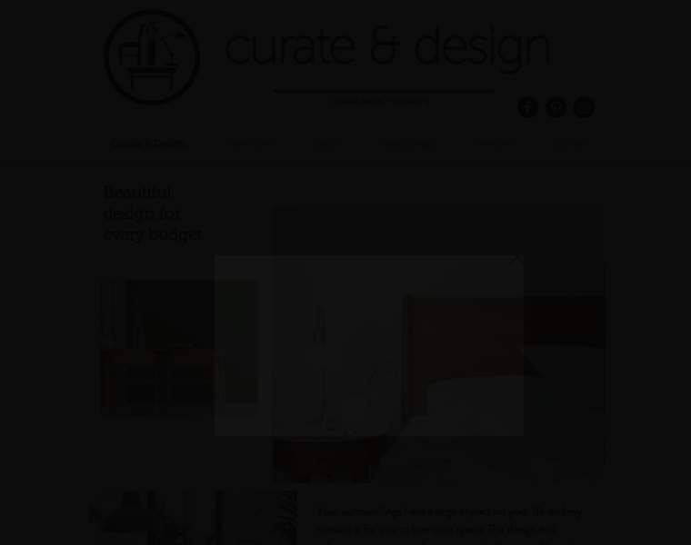 Curateanddesign.com thumbnail