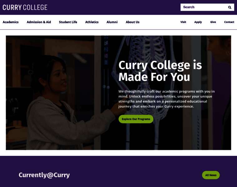 Curry.edu thumbnail