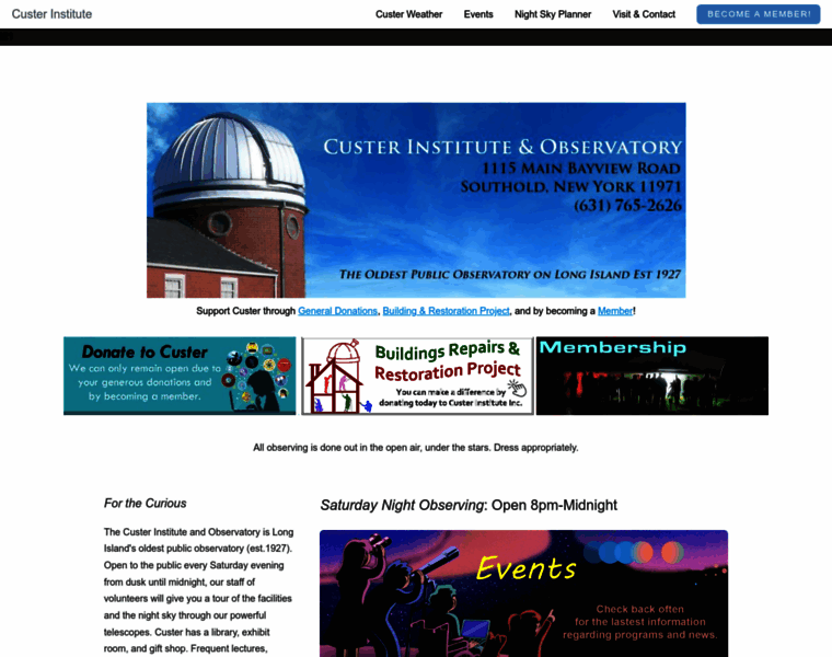 Custerobservatory.org thumbnail