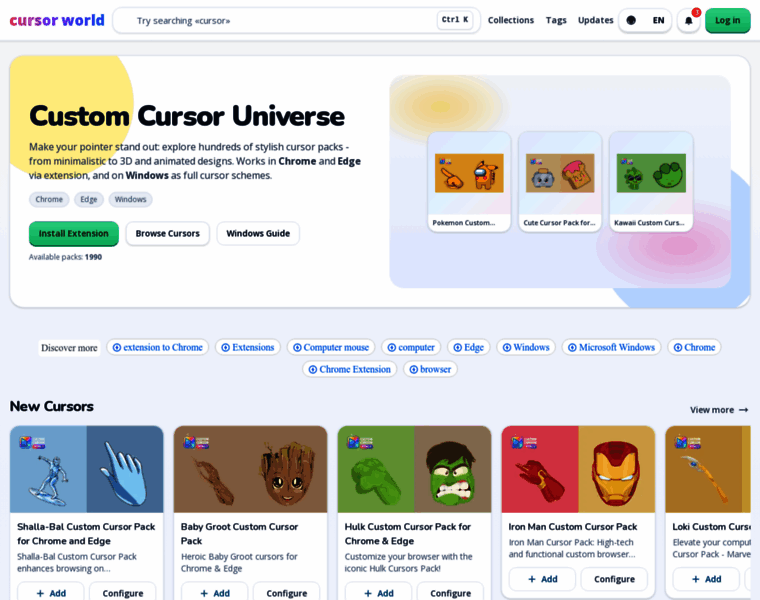 custom-cursor.world at WI. Custom Cursor World - Free Mouse Cursors for ...