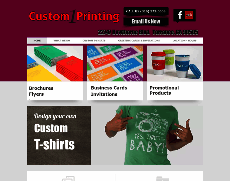 Custom1printing.com thumbnail