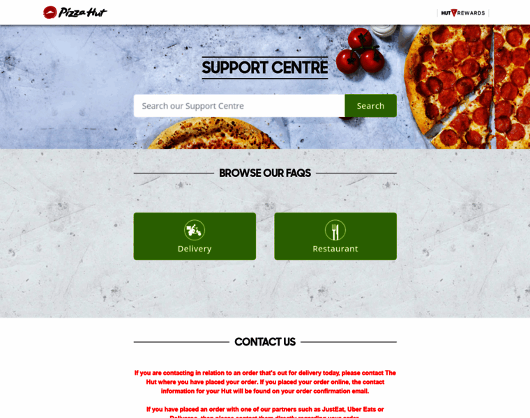 Customercare.pizzahut.co.uk thumbnail