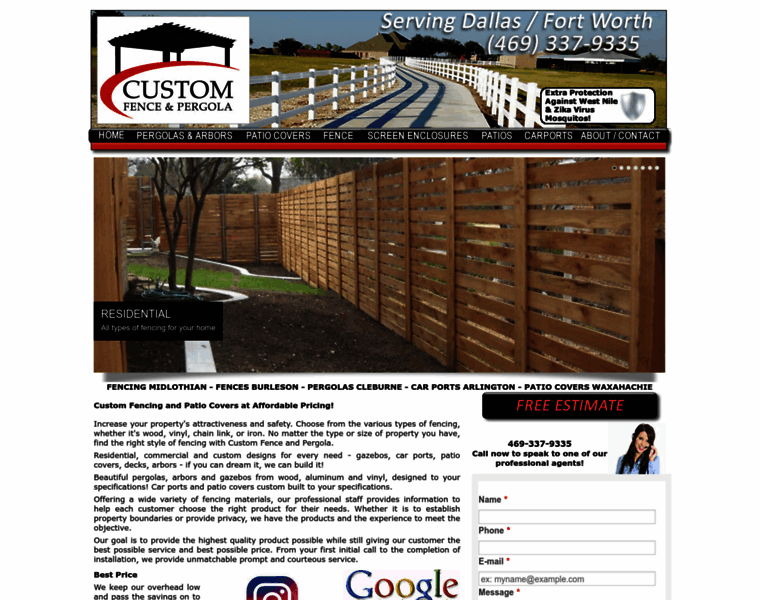 Customfenceandpergola.com thumbnail Customfenceandpergola.com thumbnail