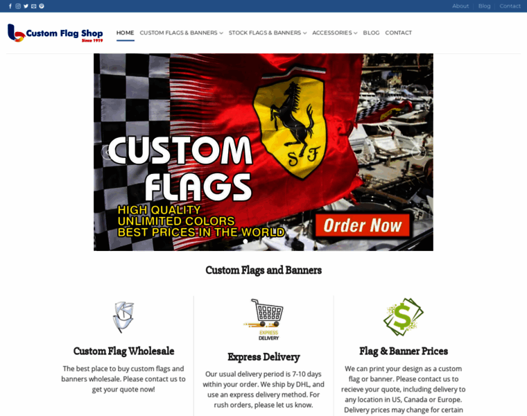 Customflagshop.com thumbnail