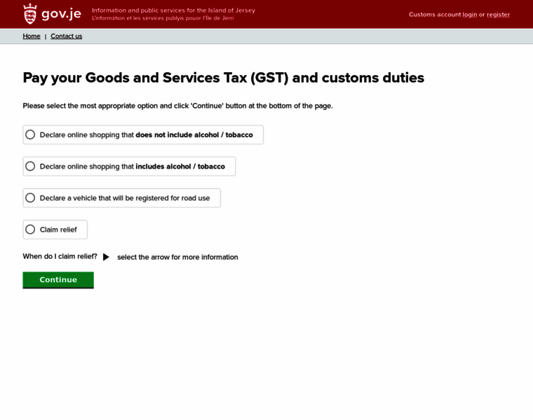 Customs.gst.gov.je thumbnail