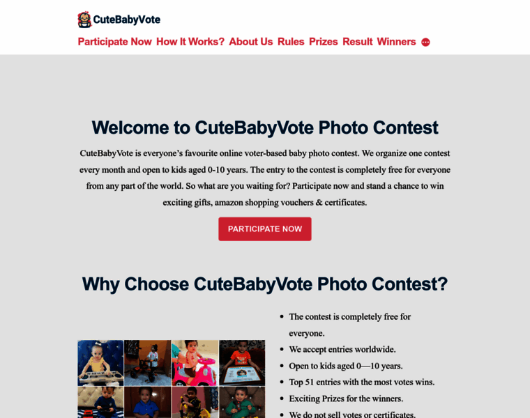 Cutebabyvote.com thumbnail