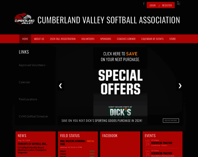 Cvsoftball.com thumbnail