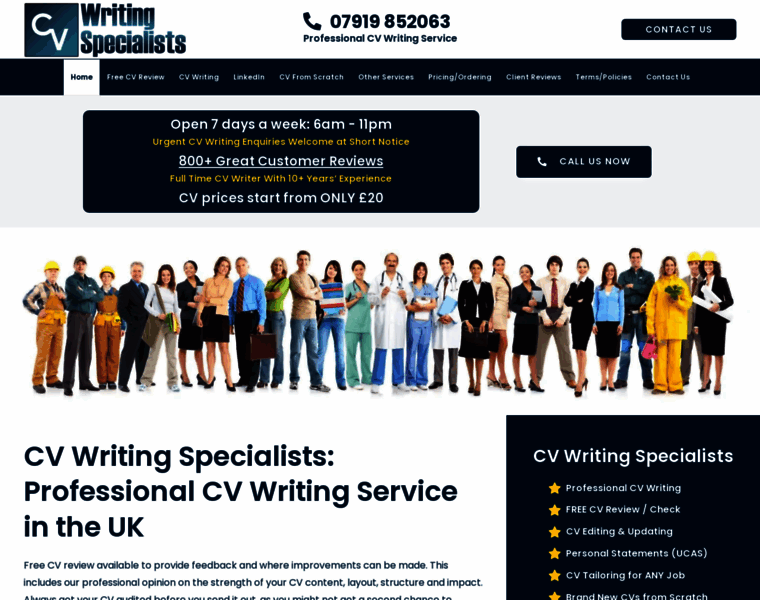 Cvwritingspecialists.co.uk thumbnail